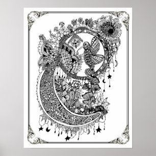 Coloring Poster "MrsDee's Hummingbird Nectar"