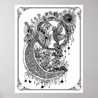 Coloring Poster "MrsDee's Hummingbird Nectar"