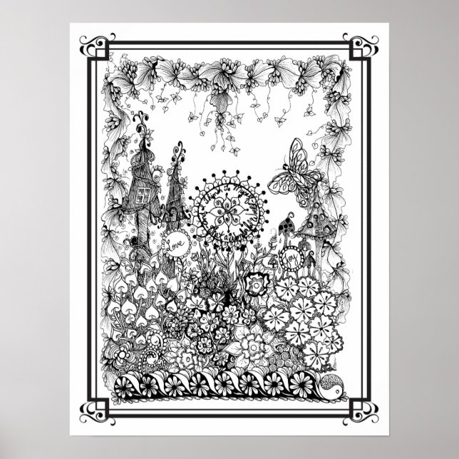 Coloring Poster "MrsDee's Wonderful World" (Front)