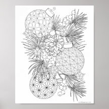Coloring Poster - Ornaments 