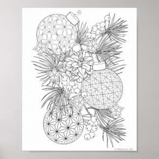 Coloring Poster - Ornaments 