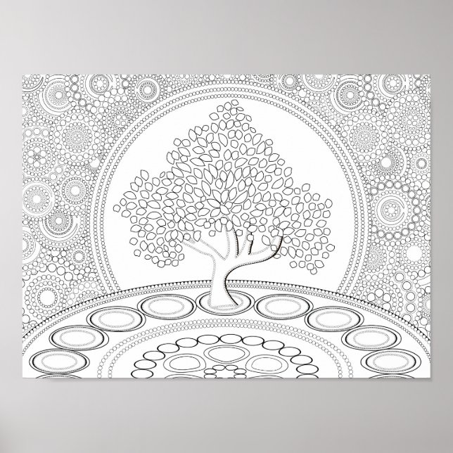 Coloring Tree Of Life Poster (Front)