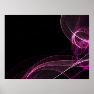 Colorized Ribbons - Pink Poster