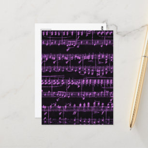 Colorized Sheet Music Postcard