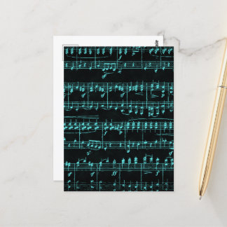 Colorized Sheet Music Postcard
