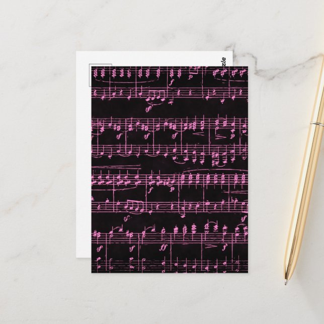Colorized Sheet Music Postcard (Front/Back In Situ)