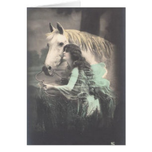 Colorized Vintage Horse Photo