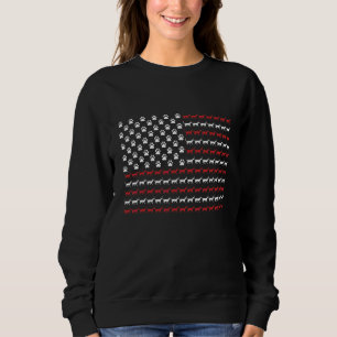 Colorpoint Shorthair 4th Of July Cat Paw Print Sweatshirt