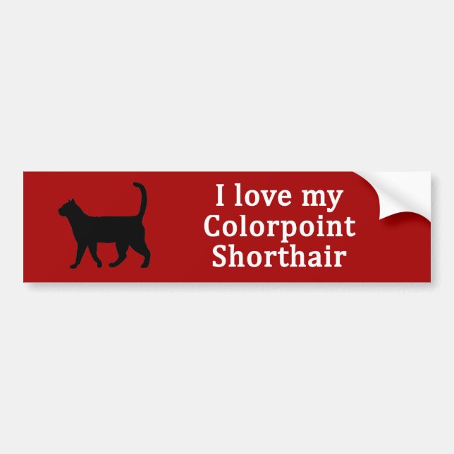 Colorpoint Shorthair Love Bumper Sticker (Front)
