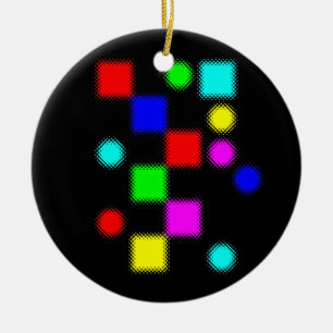 COLORS AND SHAPES CERAMIC ORNAMENT