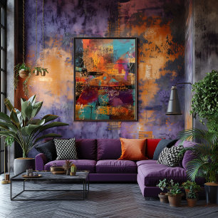 Colors and Shapes: Collage Energy Abstract Photo Print