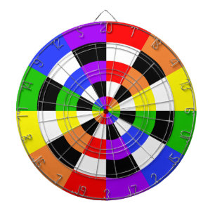 Colors Black and White Dartboard