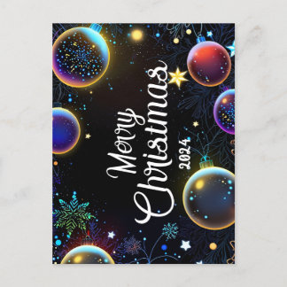 Colors Christmas - Cartes Pour Fêtes Annuelles Holiday Postcard