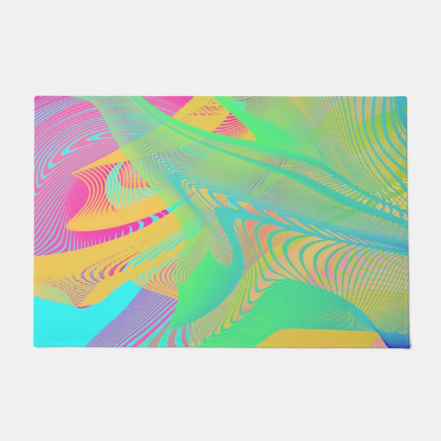 COLORS FLUO - Fractal Art - Doormat (Front)