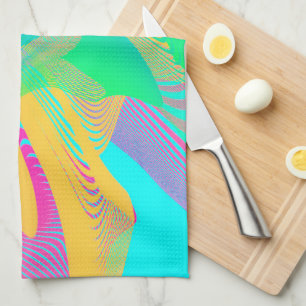 COLORS FLUO - Fractal Art - Kitchen Towel