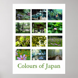 Colors of Japan (green) Poster