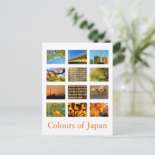 Colors of Japan (yellow/orange) Postcard (Standing Front)