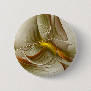 Colors of Precious Metals, Abstract Fractal Art 2 Inch Round Button