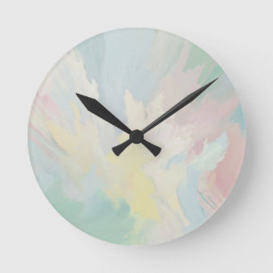 Colors of spring round clock