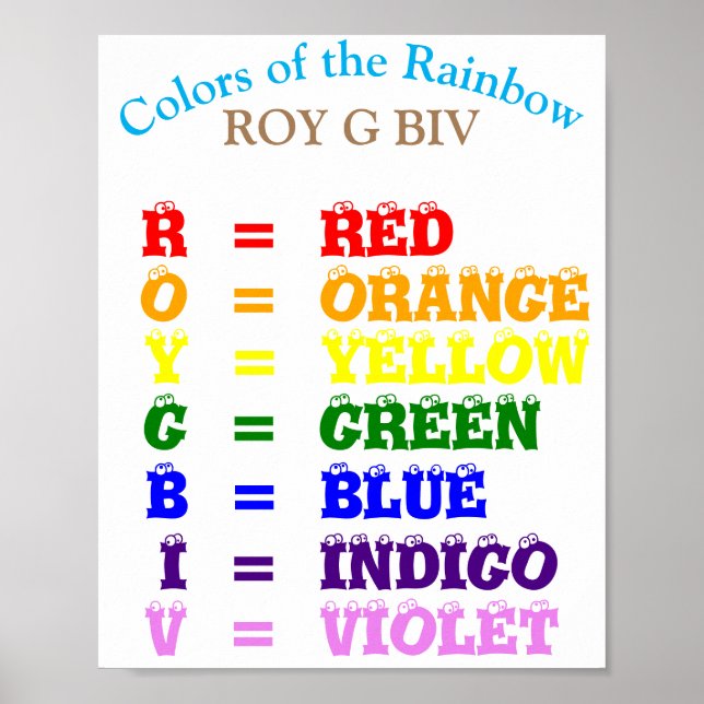 Colors of the Rainbow Poster (Front)
