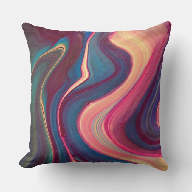 colors peace throw pillow (Front)