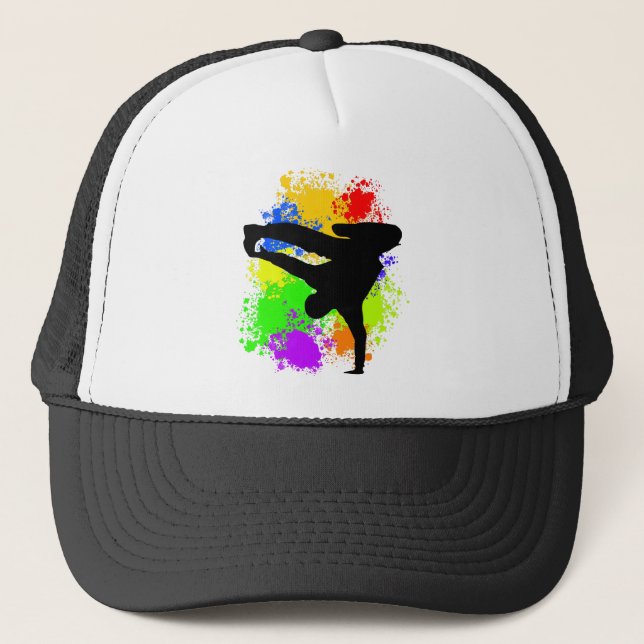 Colorsplash breakdancer  trucker hat (Front)
