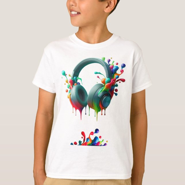 Colorul HeadPhone T-Shirt (Front)