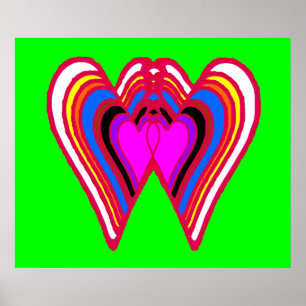 Colossal 9 Backgrounds - 2 Hearts Together jGibney Poster