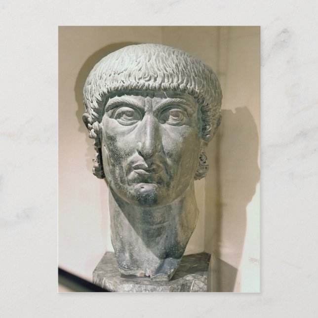 Colossal head of Emperor Constantine I Postcard (Front)