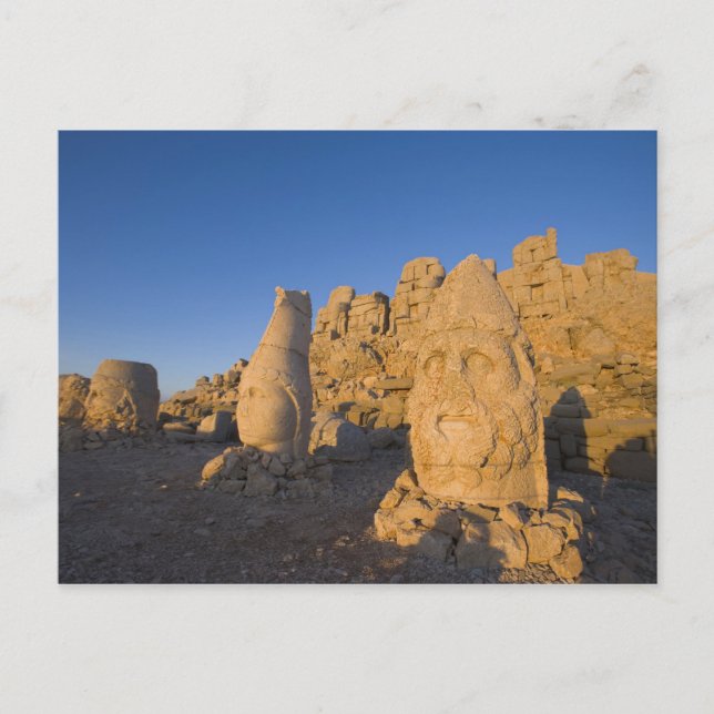 Colossal head statues of Gods guarding the 2 Postcard (Front)