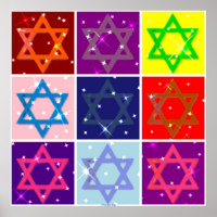 COLOSSAL POSTER (POP ART JEWISH STARS)