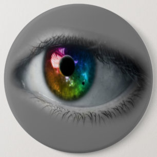 COLOSSAL Rainbow Eyeball, 6 inch Pins buttons