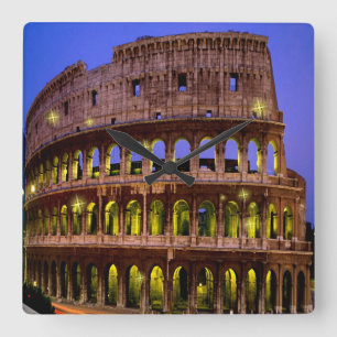 Colosseo (Rome) Square Wall Clock