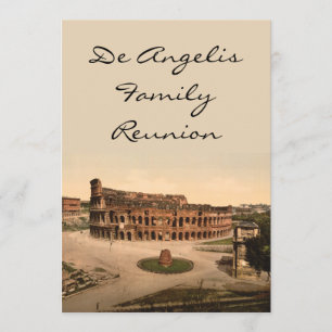 Colosseum and Meta Sudans, Rome, Italy Invitation