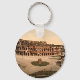 Colosseum and Meta Sudans, Rome, Italy Keychain