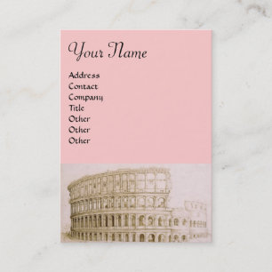 COLOSSEUM /Antique Architecture,Architect Pink Business Card