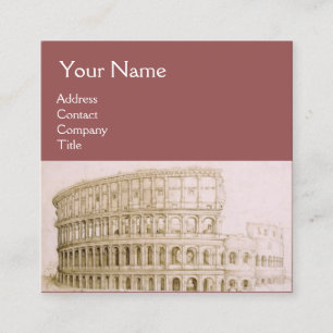 COLOSSEUM /Antique Architecture,Architect Square Business Card
