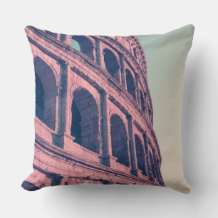 Colosseum in Rome. Monumental 3-tiered Roman Throw Pillow