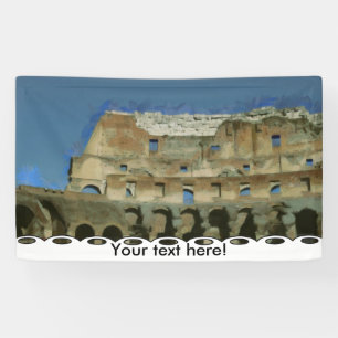 Colosseum painting, Rome Banner