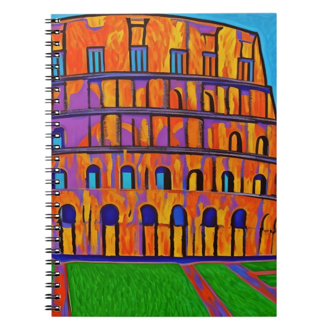Colosseum pop art painting notebook (Front)
