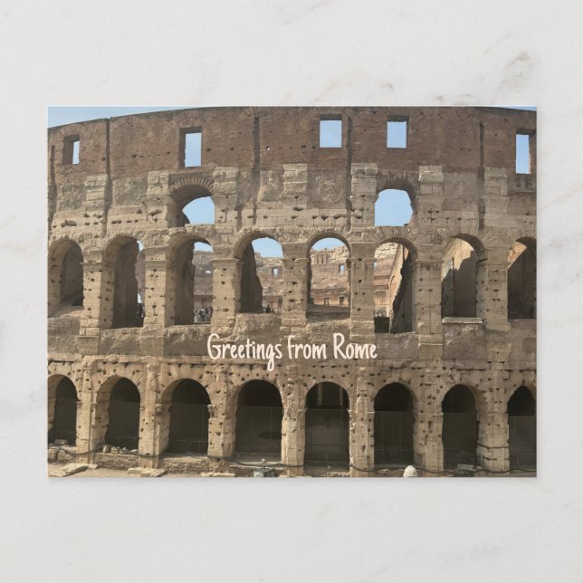 Colosseum, Rome, Italy Design  Postcard (Front)