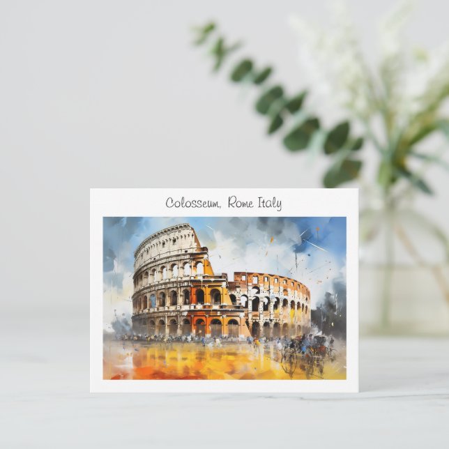 Colosseum -Rome Italy  Postcard (Standing Front)