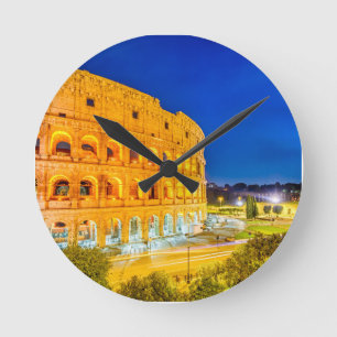 Colosseum Rome Italy Round Clock