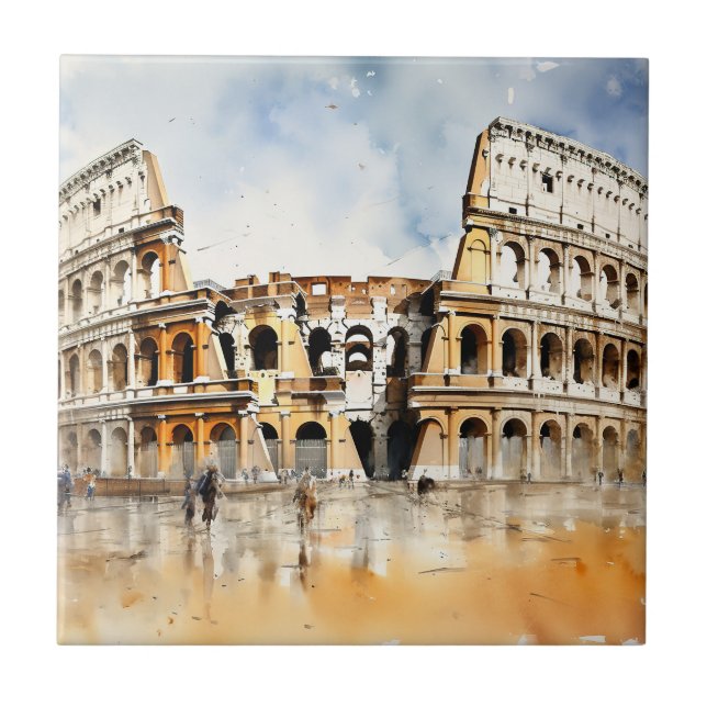Colosseum -Rome Italy  Tile (Front)