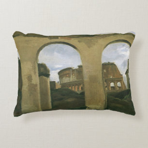 Colosseum Seen through the Arcades in Rome, Italy Accent Pillow
