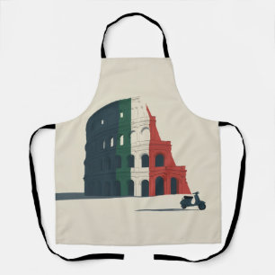 Colosseum Tricolore Kitchen Apron - Vespa Chef's
