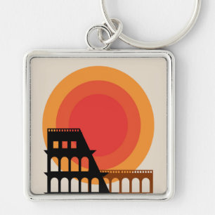 Colosseum Unedited Vintage Photos Old Aesthetic Bu Keychain