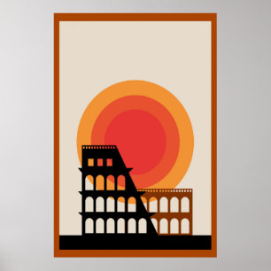 Colosseum Unedited Vintage Photos Old Aesthetic  Poster