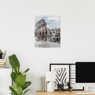 Colosseum vintage Rome – Affiches de voyage rétro