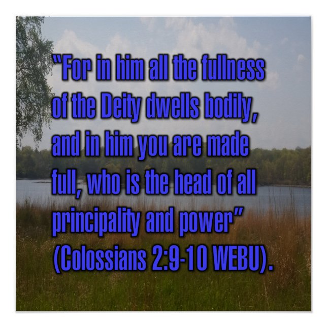 Colossians 2:9-10 WEBU Poster (Front)